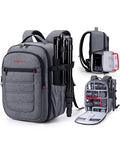 Black Expandable Camera Backpack with 15.6" Laptop Compartment P205
