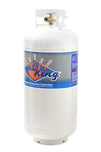 40 Pound Steel Propane Tank Cylinder with OPD Valve, White C877306