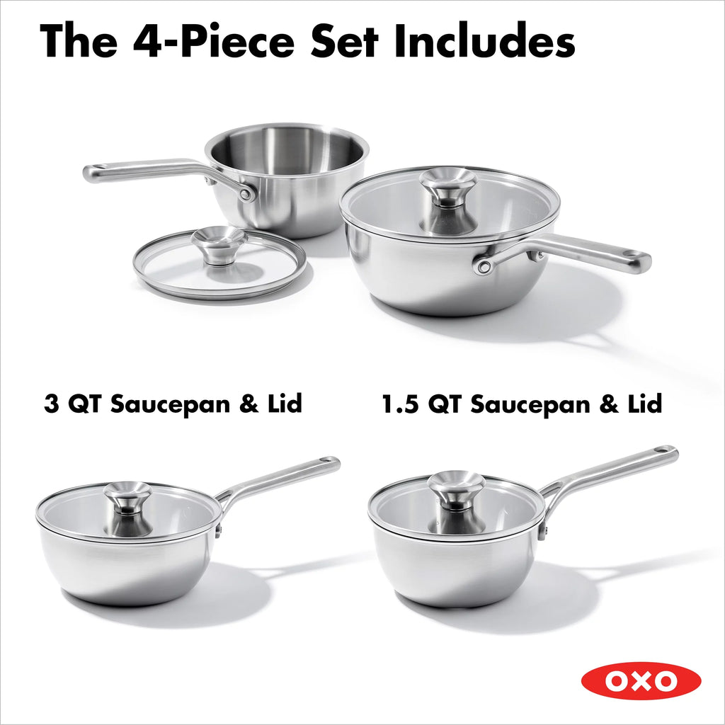 Tri-Ply Stainless Steel Chef's Pan Set V2429