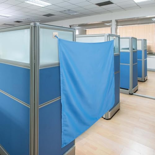 40 x 48 Inch Black Cubicle Curtain with Self Adhesive Hook Room Divider K78035