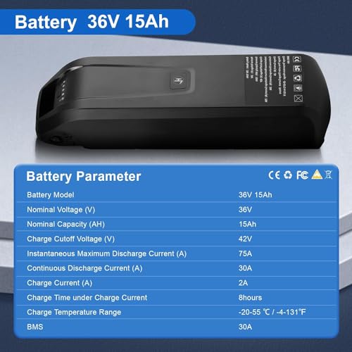 36V 10Ah Lithium Ebike Battery with 2A Charger U59727