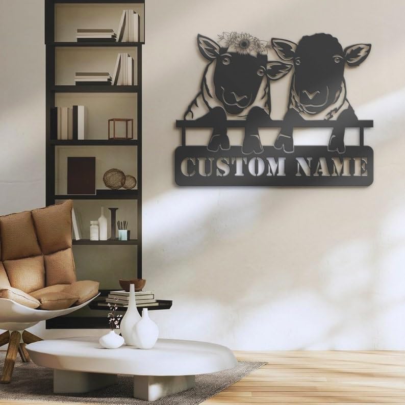 Metal Wall Art LED Light Heart And Infinity Name Sign Home Decor T737677