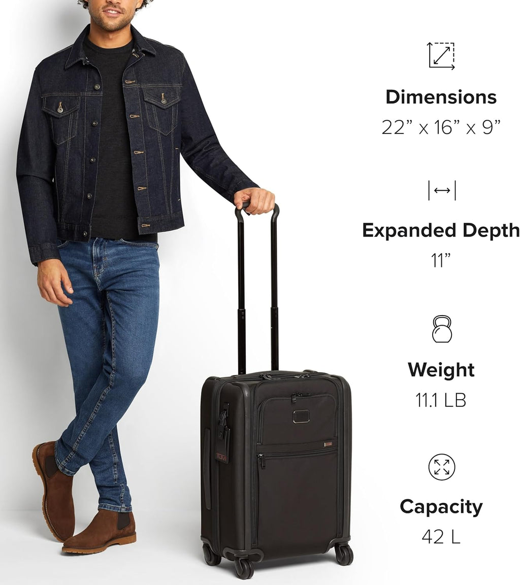 Black 4-Wheeled Carry-On Luggage I841