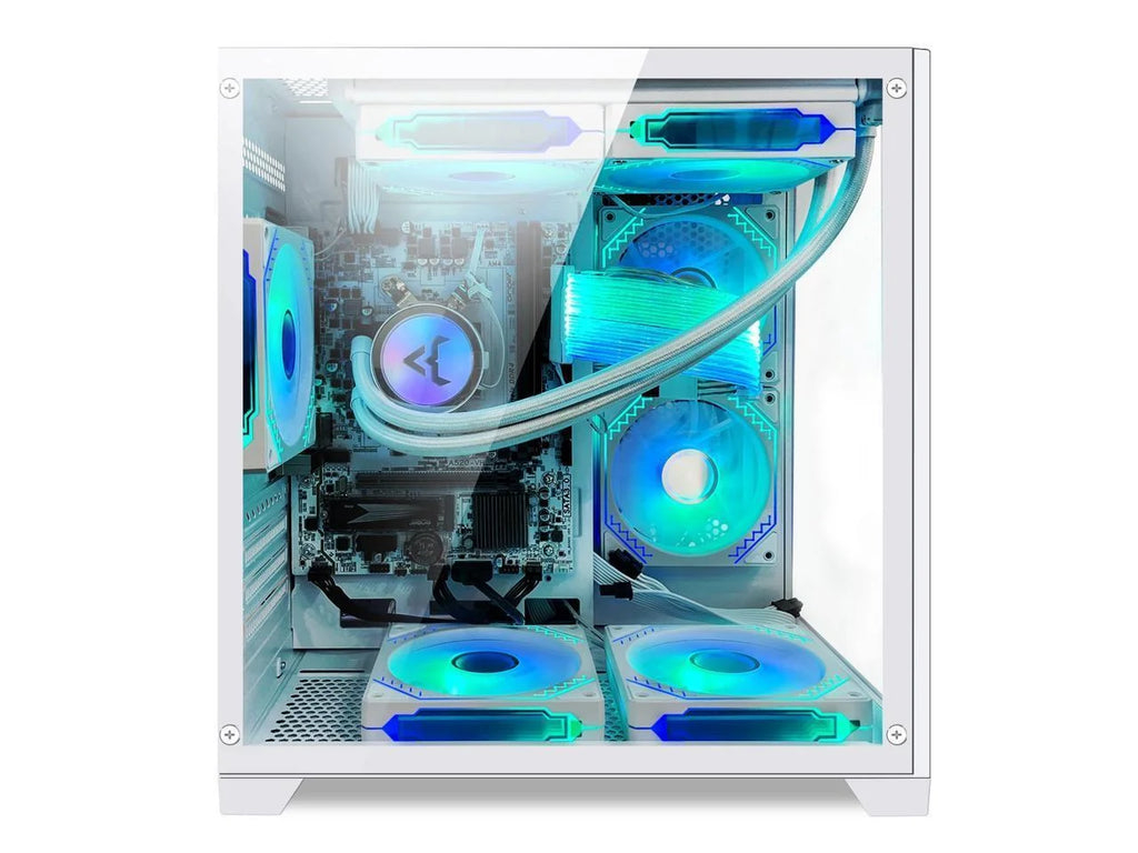 White Gaming Desktop PC with Liquid Cooler C847