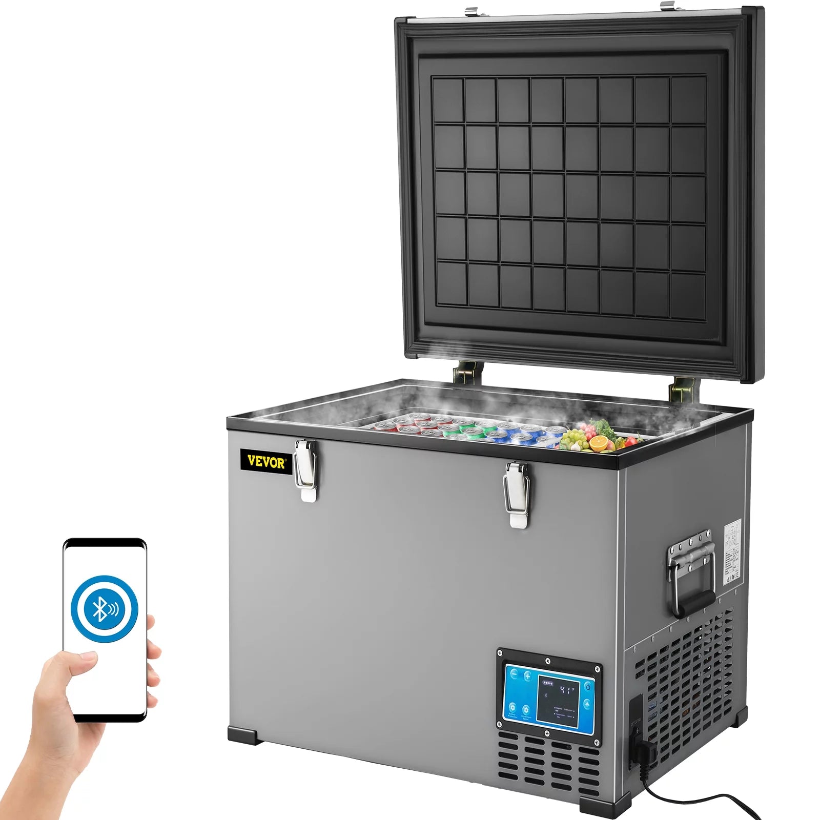 48 Qt 12v Portable Freezer with Single Zone Electric Compressor Cooler D334