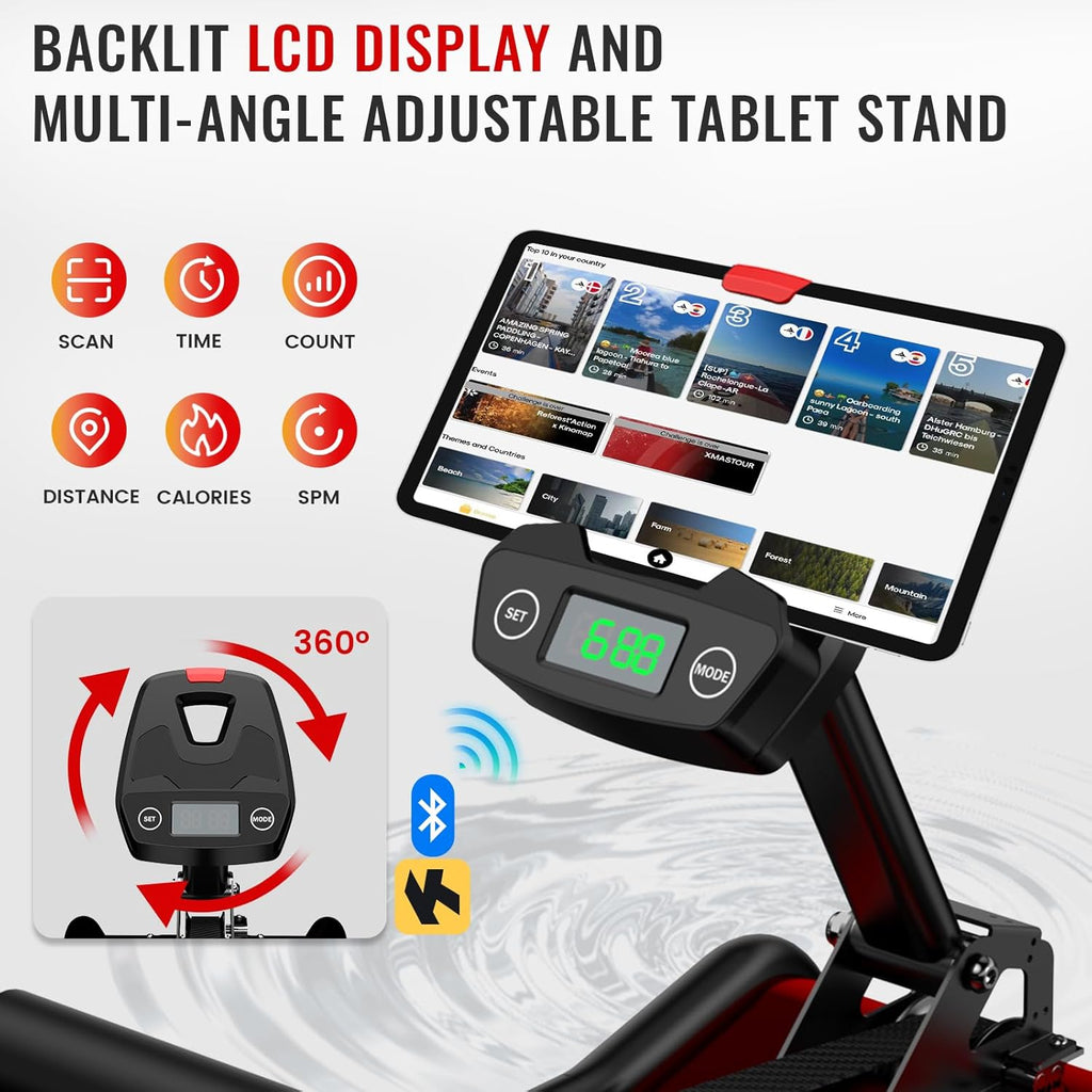 Magnetic Rower with LCD Monitor V124