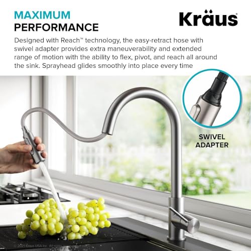 Spot Free Stainless Steel Single-Handle Touch Kitchen Sink Faucet with Pull Down Sprayer U312