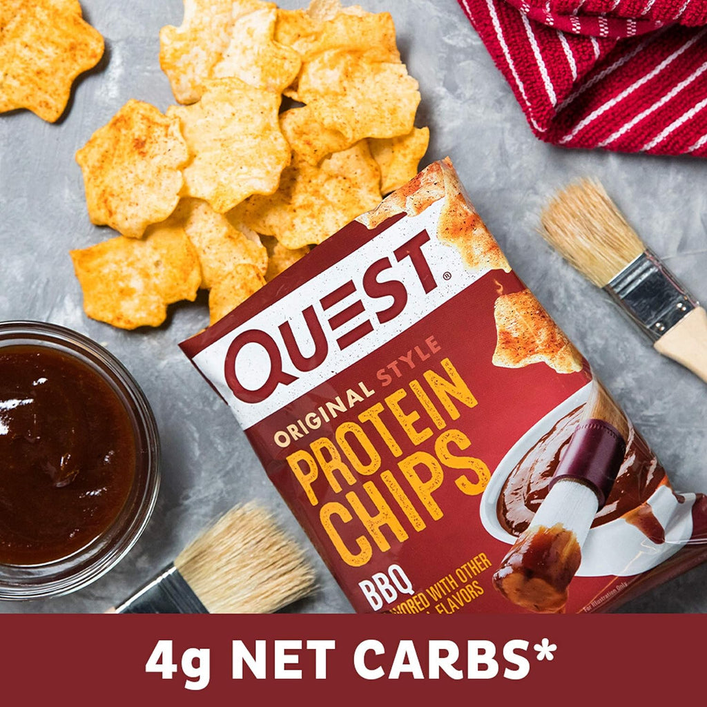 Protein Chips, Sour Cream & Onion, BBQ, 1.1 Ounce, Pack of 12 C2939