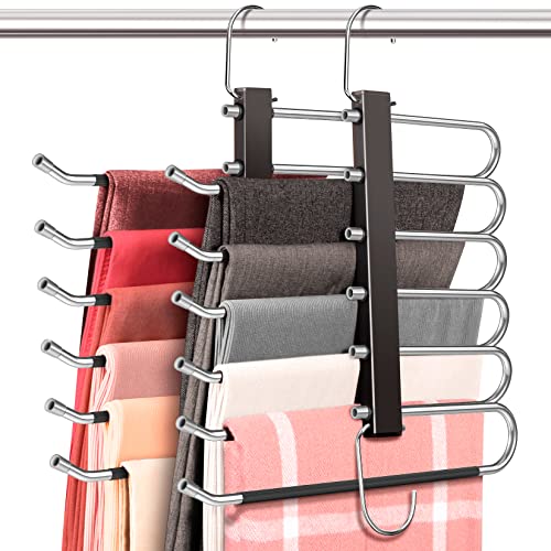 4 Pack White Stainless Steel Pant Hangers R1065