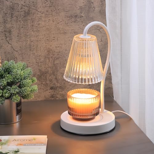 White Candle Warmer Lamp with 2 Bulbs N799080