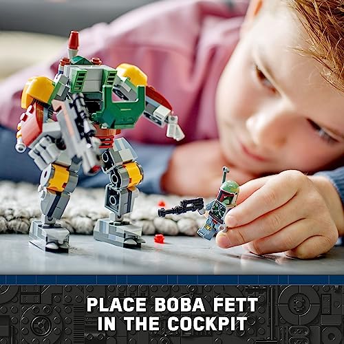 LEGO Star Wars Boba Fett Mech Buildable Action Figure with Shield, Stud Blaster and Jetpack U48699