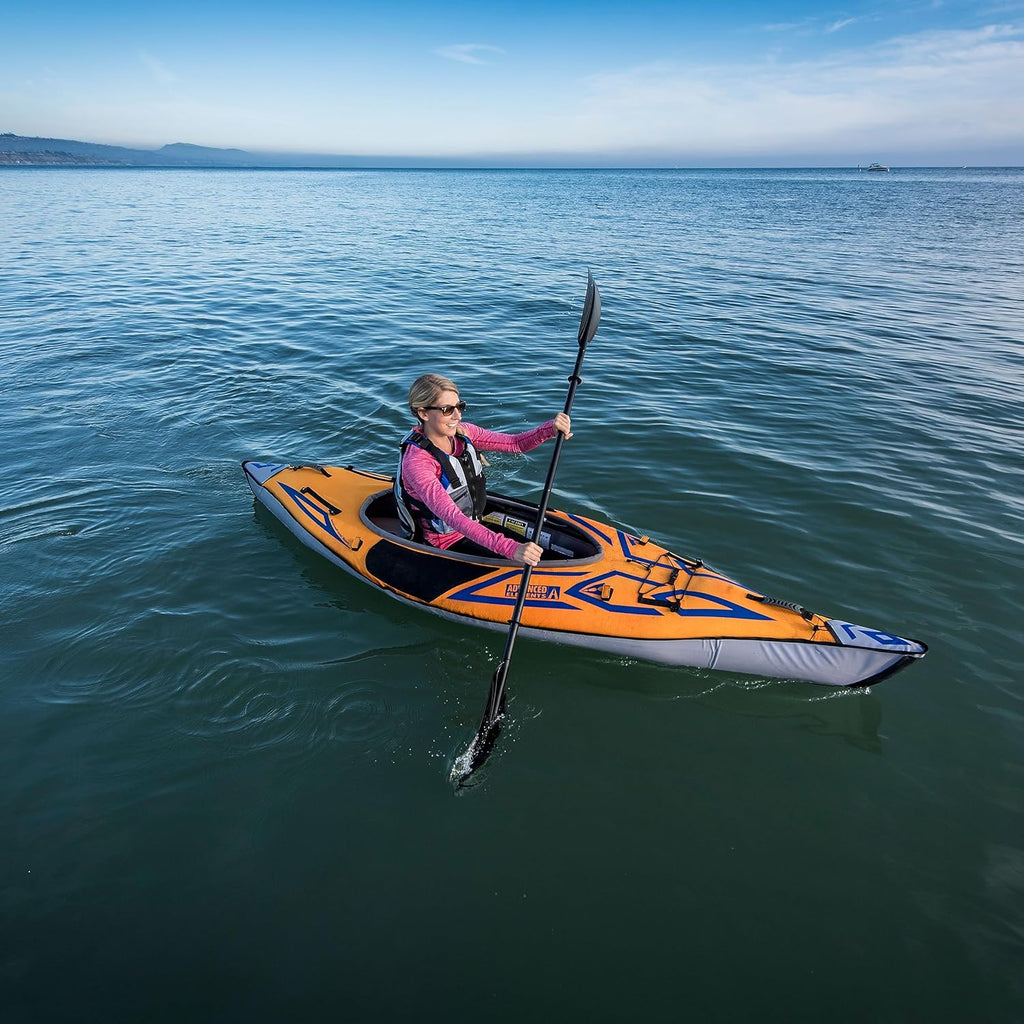 Orange Inflatable Kayak 10'5" 26 lbs with Bag and Pump S1189