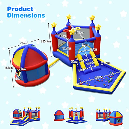 Inflatable Bounce House with Basketball Hoops and Ball Pit Pool P537