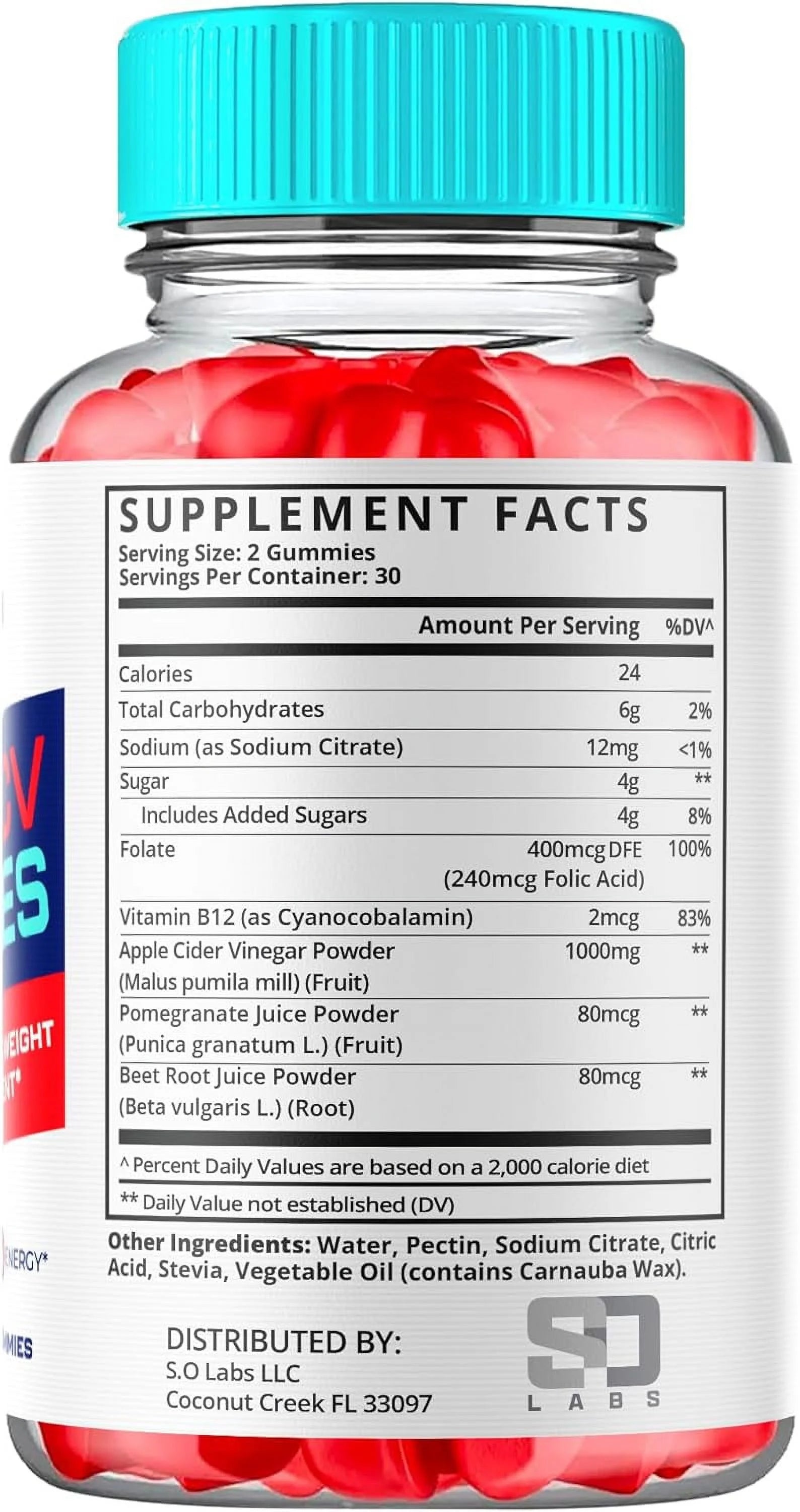 ACV Keto Gummies (60 Gummies) S22981