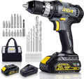 20V Cordless Drill Set with 1/2'' Keyless Metal Chuck J7441