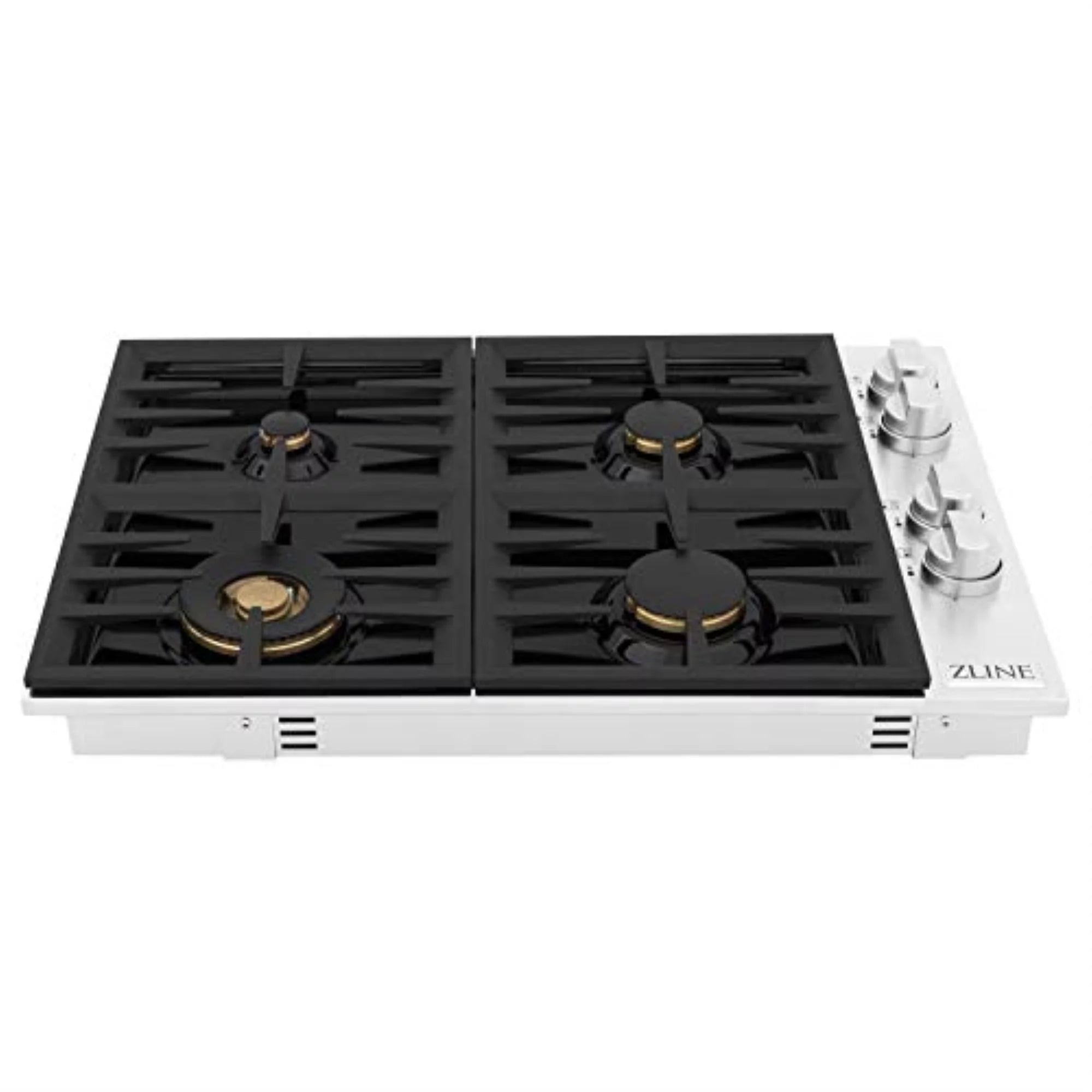 30 in. Dropin Cooktop with 4 Gas Burners and Black Porcelain Top M7083