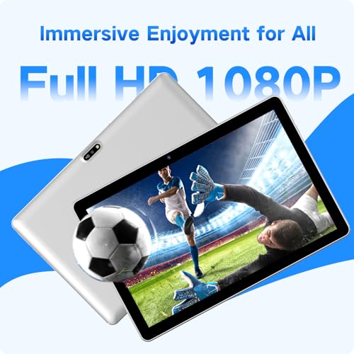 10.1 inch 4G LTE Tablet with SIM Card Slot, 64GB Storage, 1280x800 IPS, Dual Cameras D364693