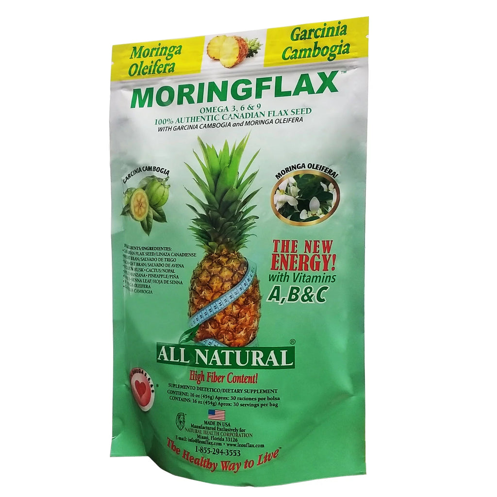 100% Canadian Flax Seed with Garcinia Cambogia & Moringa Oleifera Herbal Supplement, 16 oz J86410