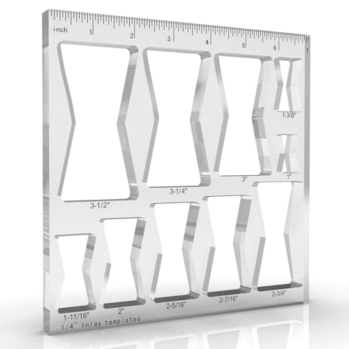 10 in 1 Router Templates with 1/4 inch Router Bushing Guide Template Liner and nut, 1/4" Router Bits E9064