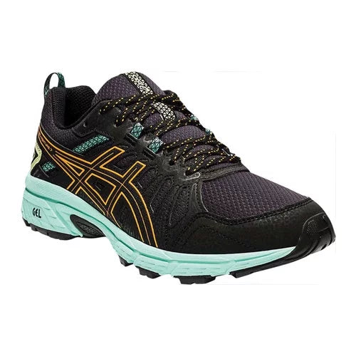 Women's Gel-Venture 7 Running Shoes 6 Wide Black/Orange Pop P909