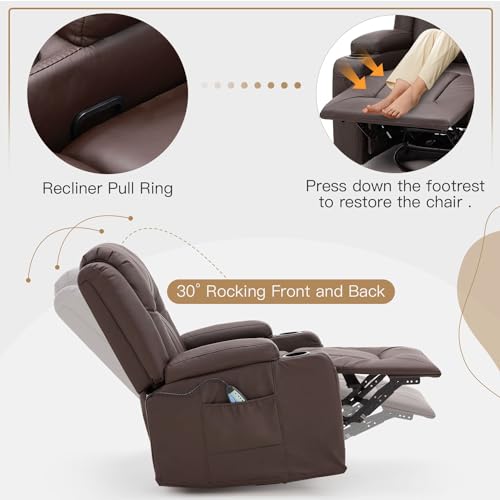 3 Pieces Black Leather Recliner Sofa Set T96392