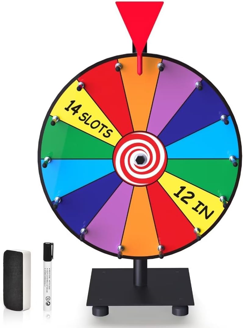 14 Slot Heavy Duty Spinning Prize Wheel with Base F667049