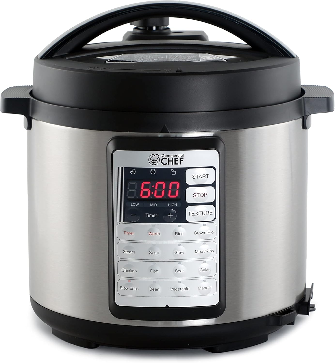 6.3 Quart Electric Pressure Cooker with Stainless Steel Interior C7378