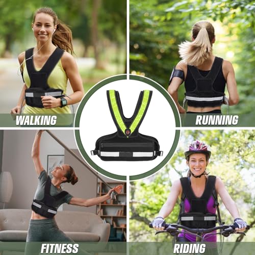 Weighted Vest with LED Reflective Belt and Outdoor Headlight, 2-10 lbs O88901