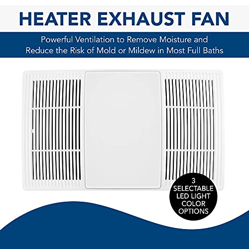 White Ceiling Exhaust Fan and Light Combo, 70 CFM J25169