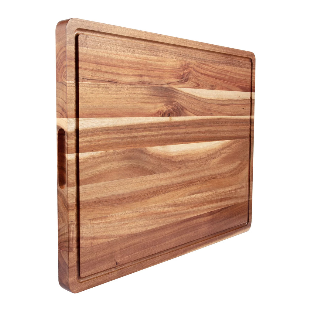 Acacia Wood Cutting Board with Juice Groove, 24"x 18"x 1.2" Extra Large Butcher Block E861
