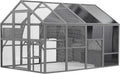 Large Cat Cage Outdoor Wooden Catio Enclosure Patio Cat Run House with Weatherproof Roof M79044