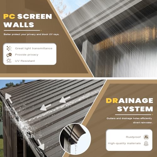 12' x 15' Aluminum Frame Polycarbonate Roof Sunroom N881390
