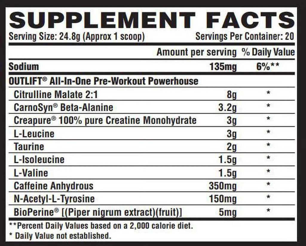 20 Servings Pre-Workout Powder W9120
