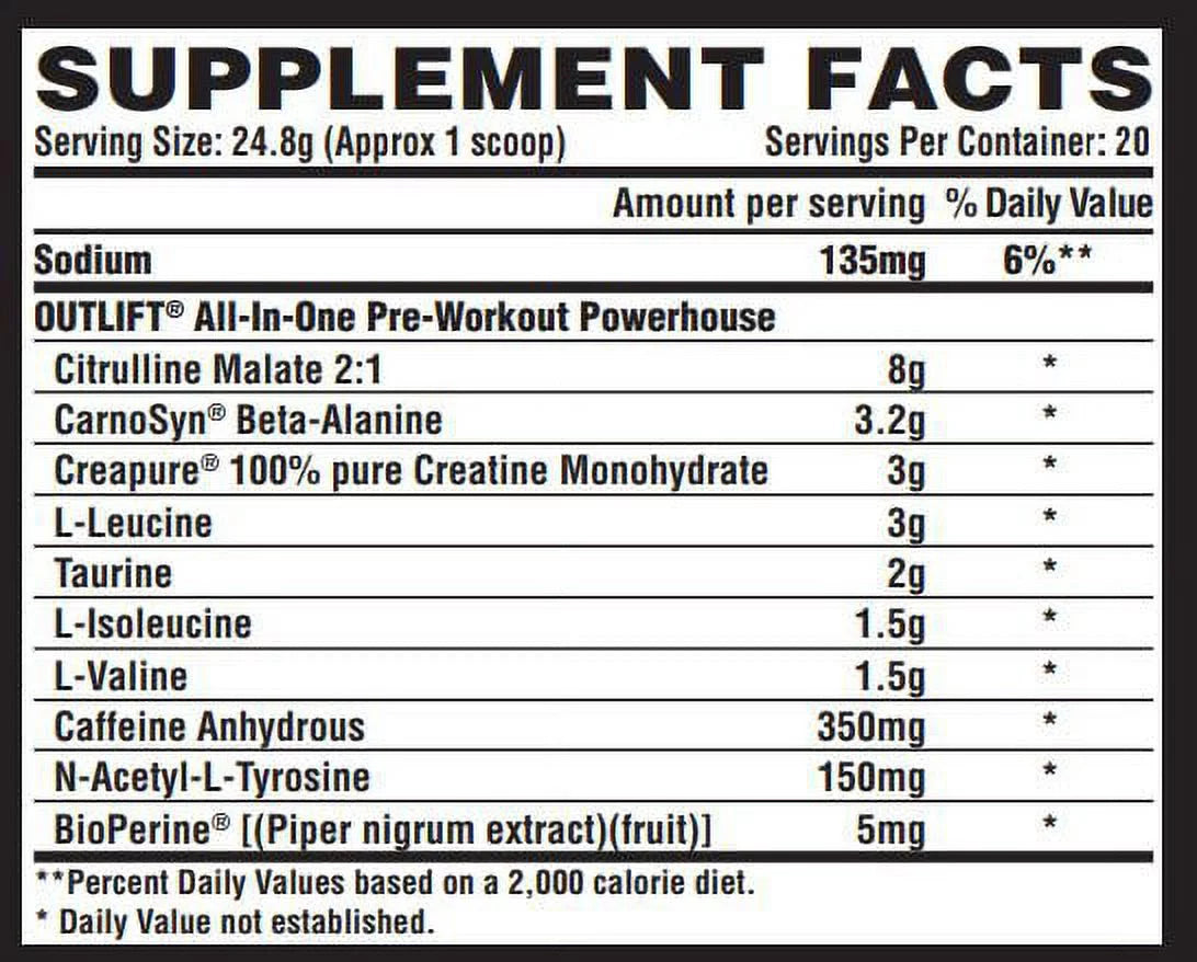 20 Servings Pre-Workout Powder W9120