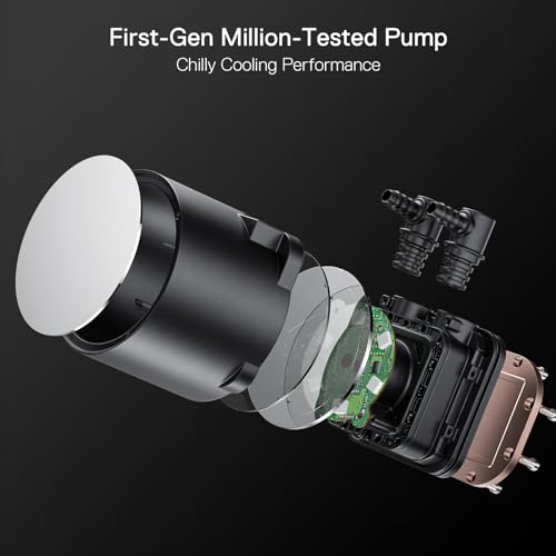 Liquid Cooling System CPU Water Cooler with 120mm PWM RGB Fans Q352257