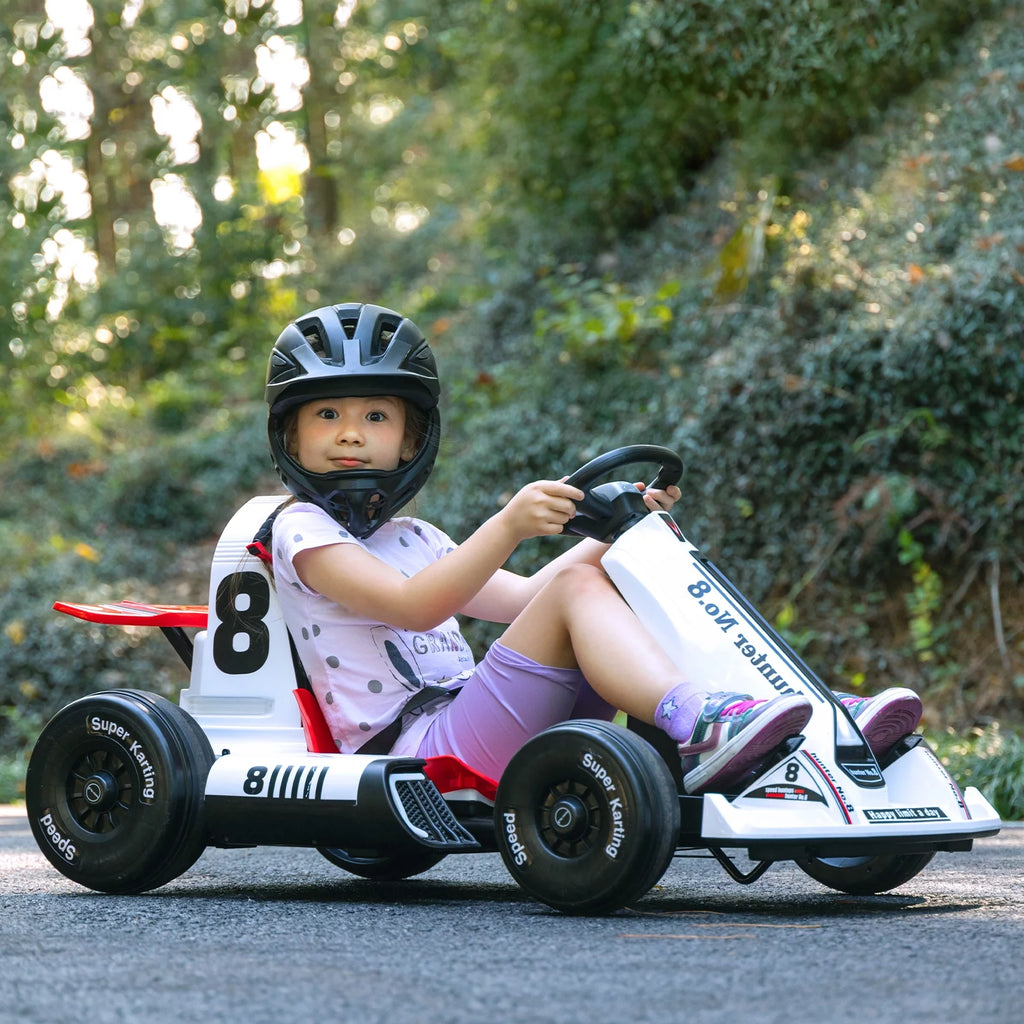 White Electric Go Kart 12V 7Ah P989912
