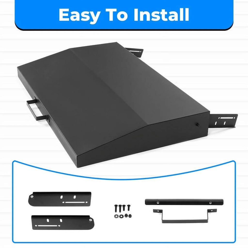 36 in Griddle Hood Lid Black BBQ Hard Cover E255