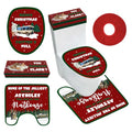 Set of 4 Toilet Seat Cover Sets with Toilet Lid Cover Toilet Seat Cover Rug Tank Cover W514324