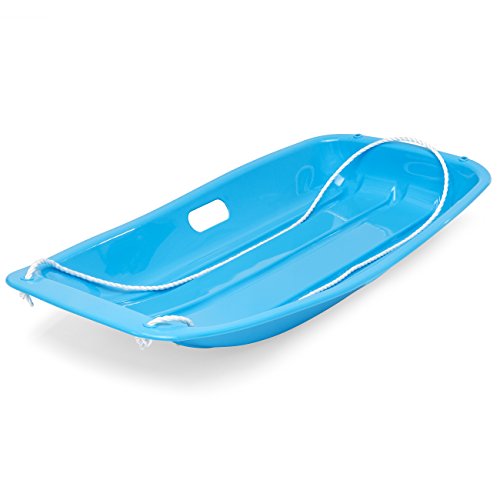 35in Kids Plastic Snow Sled with Pull Rope E2926