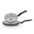 2 Piece Ceramic Fry Pan Set, 8.5 & 10.5 inch, Black E554807