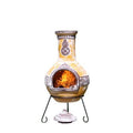 49.21 inch H x 17.72 inch W x 17.72 inch D Clay Wood Burning Chiminea U483