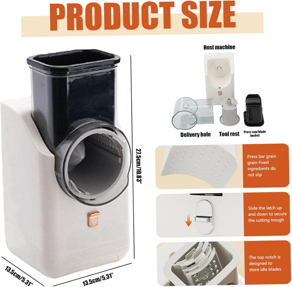 3 in1 Electric Cheese Grater with 6 Blades Z429