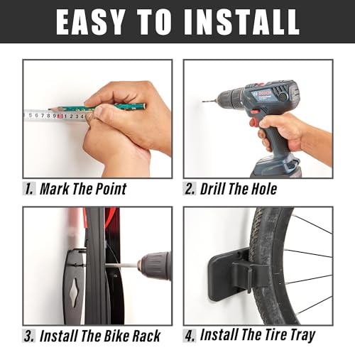 4 Pack Wall Mounted Bike Storage System Z291