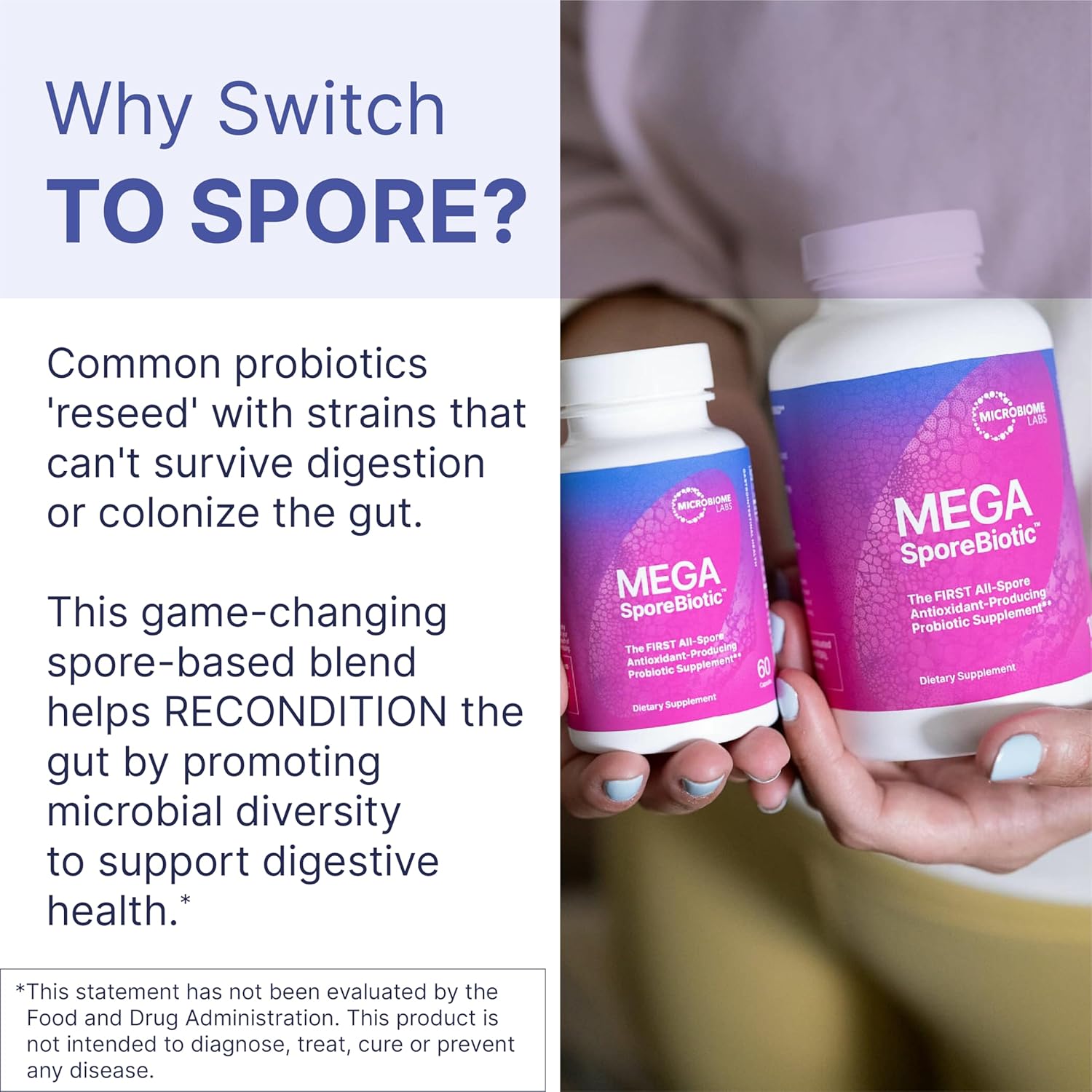 Spore-Based Probiotic 60 Capsules and Powder Sachets 30 Sachets Bundle W63175