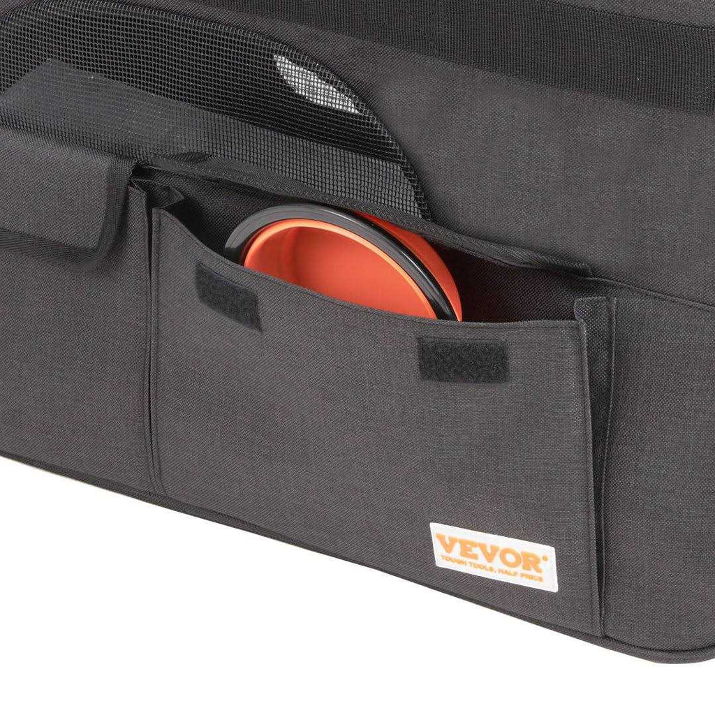 Cat Carrier with Wheels Rolling Pet Carrier with Telescopic Handle and Shoulder Strap Y890515