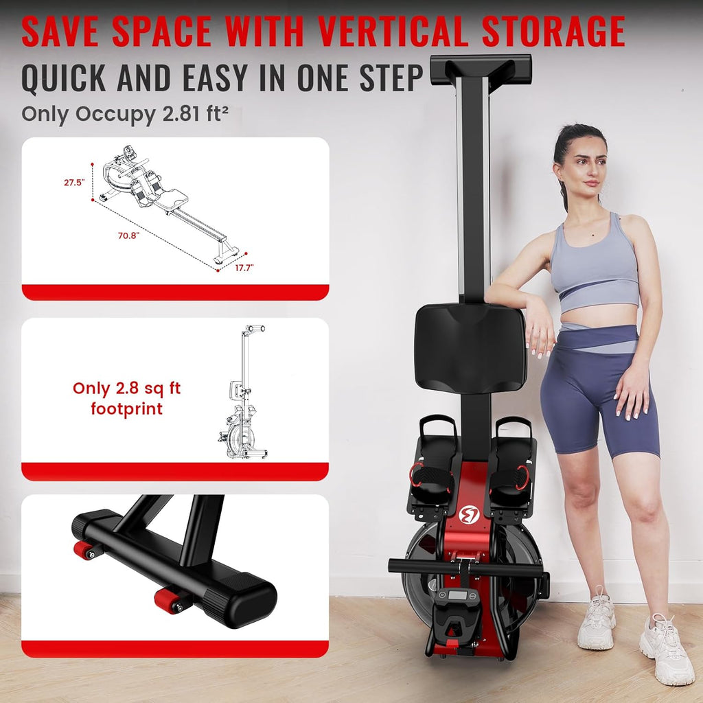 Magnetic Rower with LCD Monitor V124