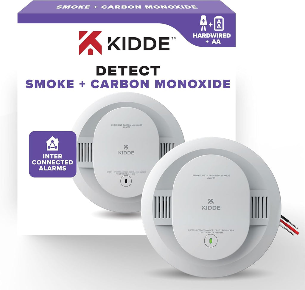 Hardwired Smoke Detector 2-Pack with Battery Backup D987234