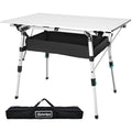 Portable Aluminum Folding Camping Table with Adjustable Legs Y872565