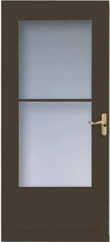 Brown Mid-View Wood Core Storm Door Z82988