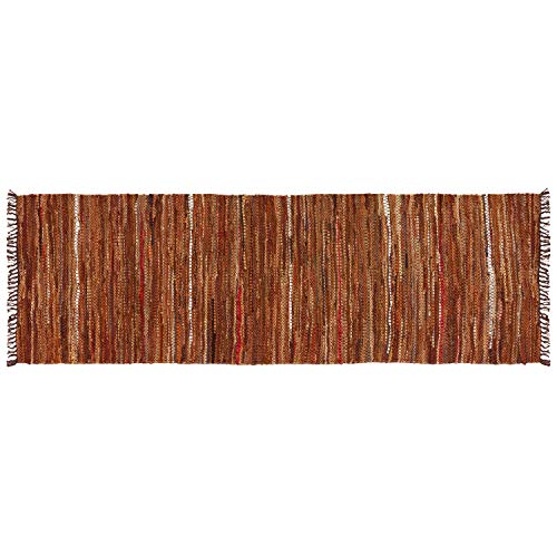 Brown Leather Table Runner, 13 x 78 inches U32394